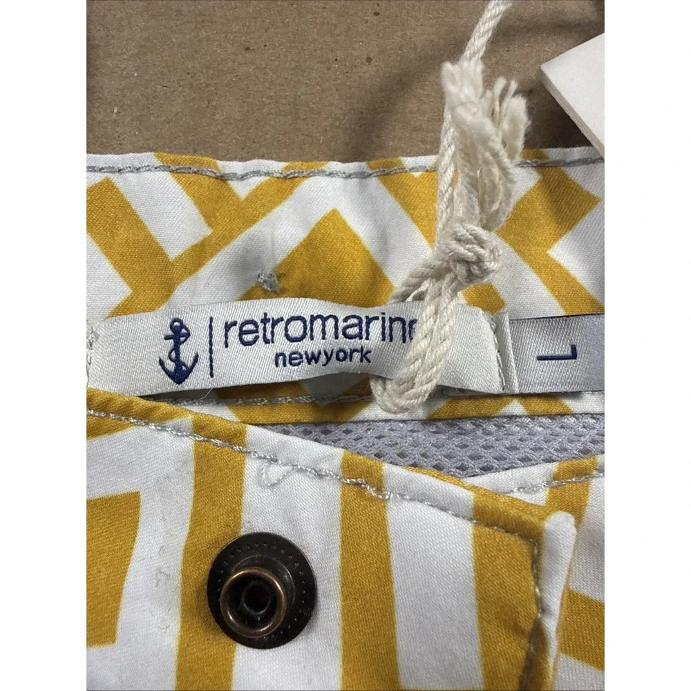 HAMMIES CABANA NWT Mens Sz Large Gold Lined Retro Vintage Swim Shorts Trunks 5